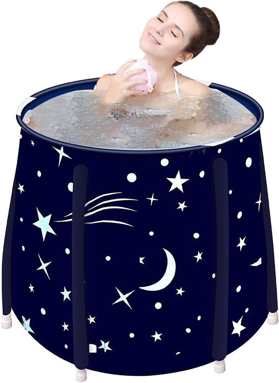 Sinbide 70x70cm Faltbare Badewanne, Tragbare Badewanne für Erwachsene & Kinder, Grosse Familie Badew