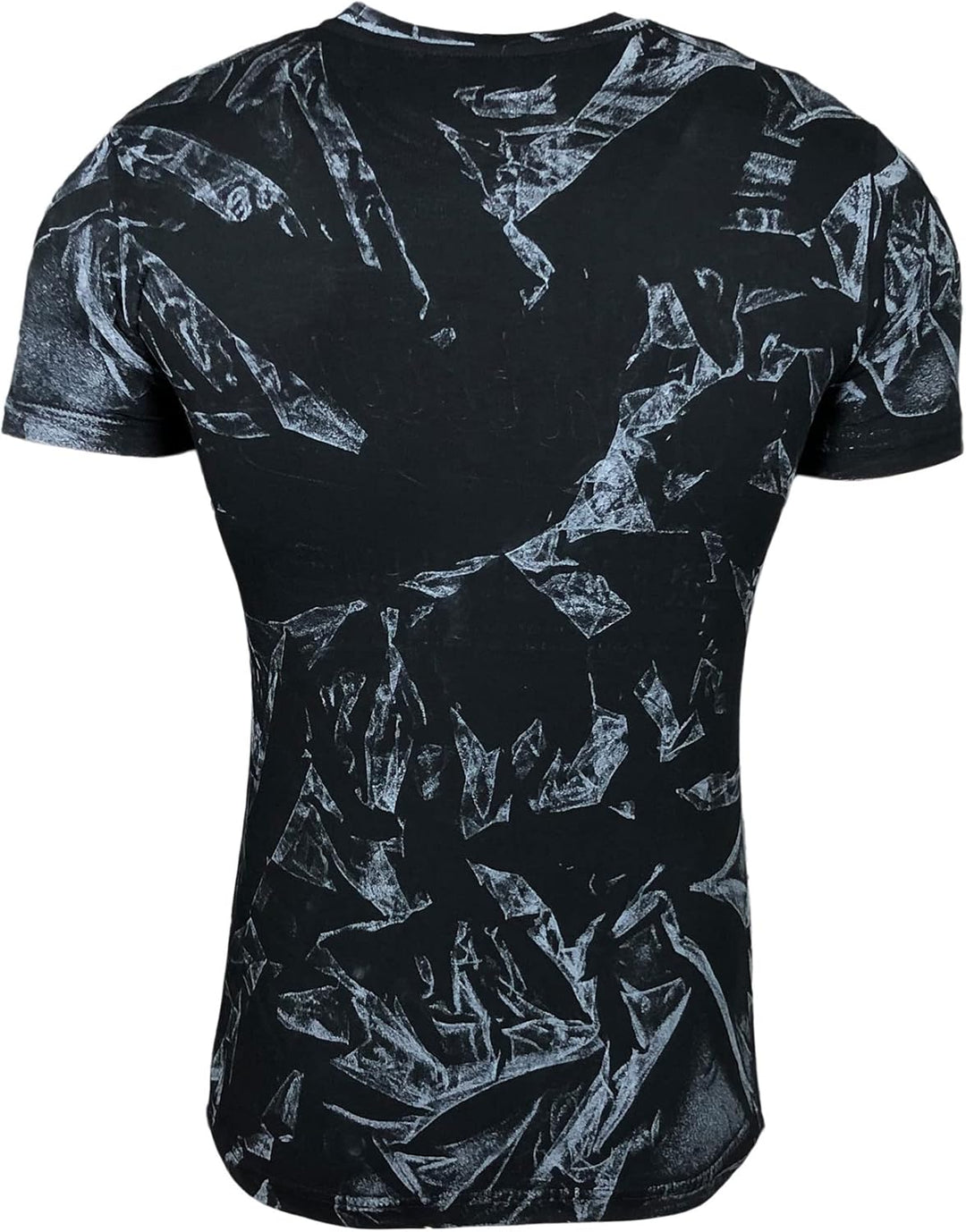 Subliminal Mode Herren-T-Shirt, gewaschen, Vintage, Rundhalsausschnitt, 3D-Druck, kurzärmlig, Grösse