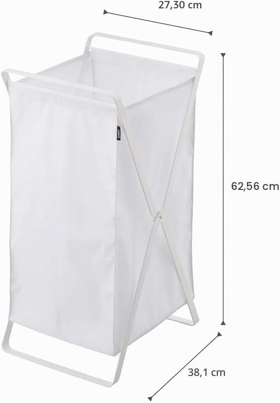 Laundry Basket - Tower - white Weiss, Weiss