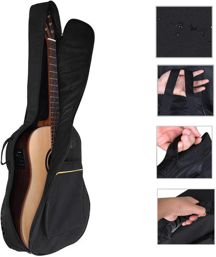 TRIXES Gitarrentasche in Originalgrösse mit Schultergurten – wasserdichte, gepolsterte Tasche – Gigb