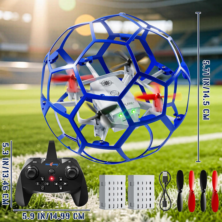 Ferngesteuerte Drohnen für Kinder 8–12 Jahre, 2,4 GHz RC-Flugspielzeug-Helikopterball mit Lichtern,