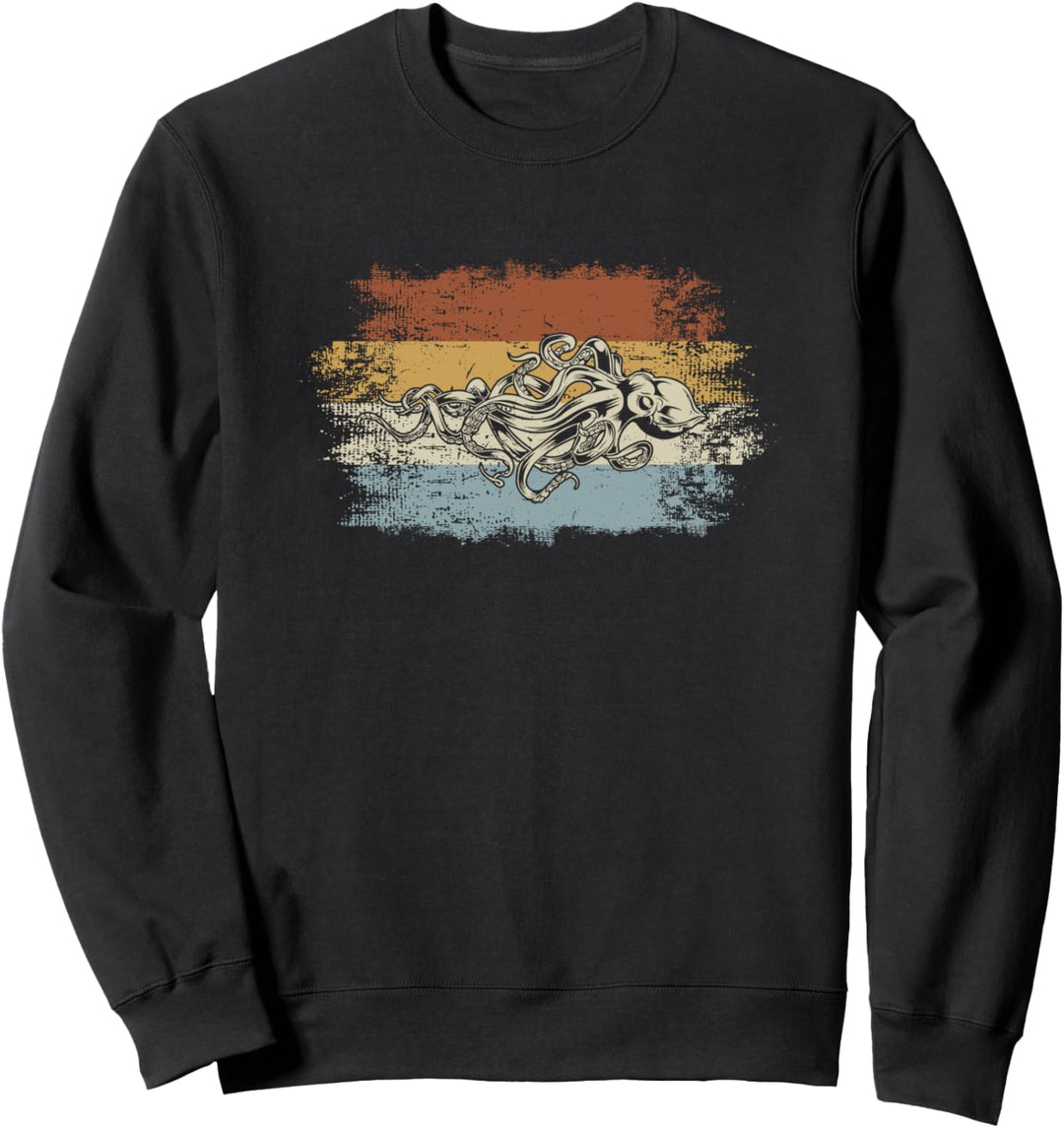 Vintage Octopus Seeungeheuer Kraken Retro Meerestiere Sweatshirt