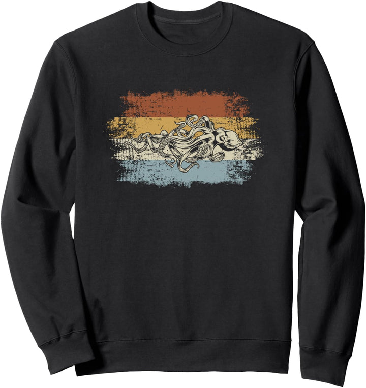Vintage Octopus Seeungeheuer Kraken Retro Meerestiere Sweatshirt