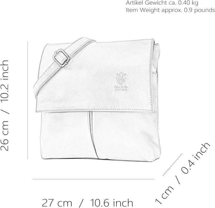 modamoda de - T63 - ital Umhängetasche Schultertasche Nappaleder Dunkelrot, Dunkelrot