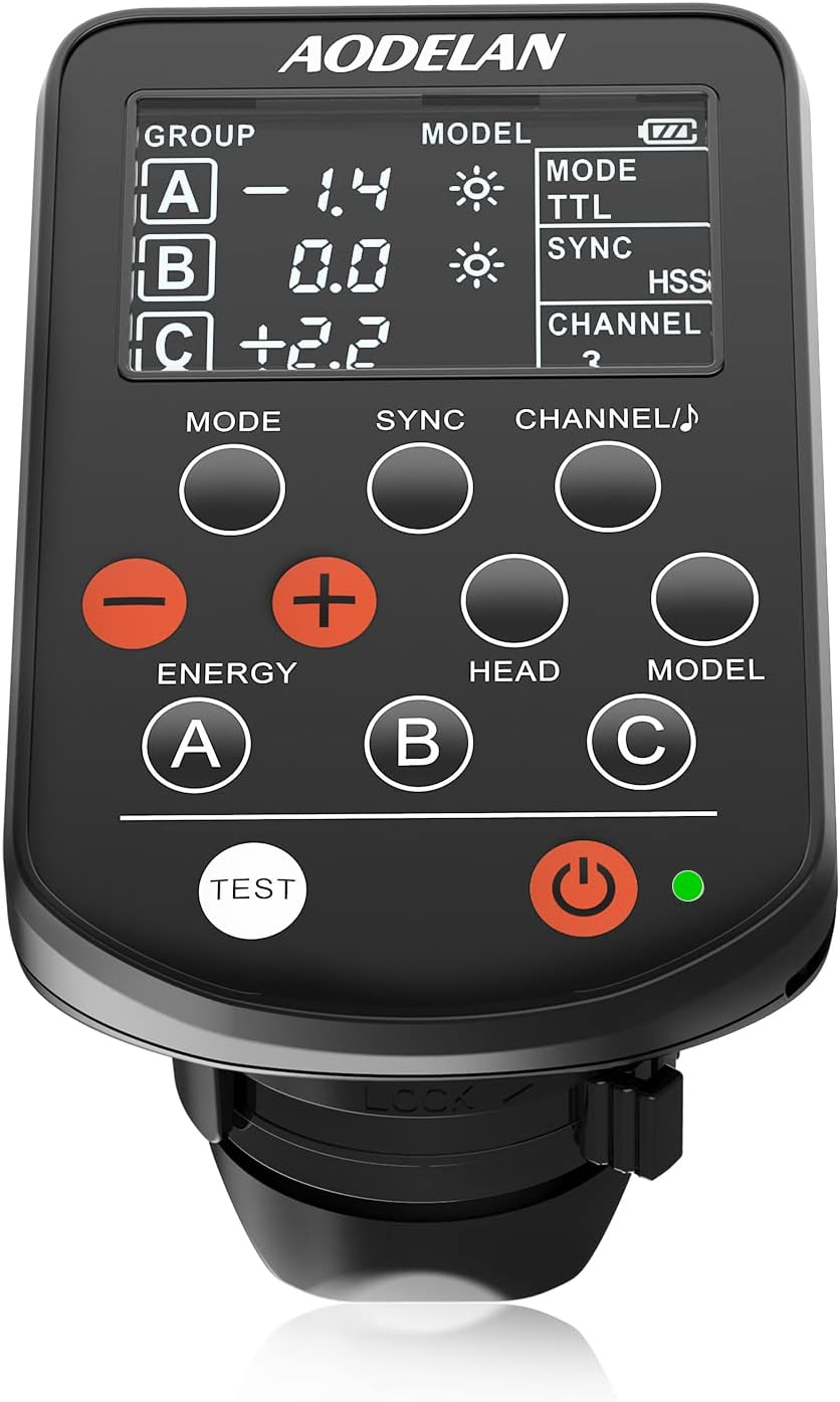 AODELAN Kabelloser TTL-Blitzauslöser mit Hochgeschwindigkeitssynchronisation HSS 1/8000s für Nikon-K