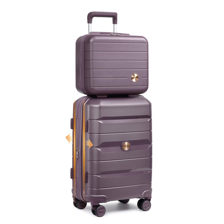 Sea choice Hartschalen Koffer Trolley Erweiterbar Kabinen Handgepäck 100% PP Leicht Reisekoffer mit