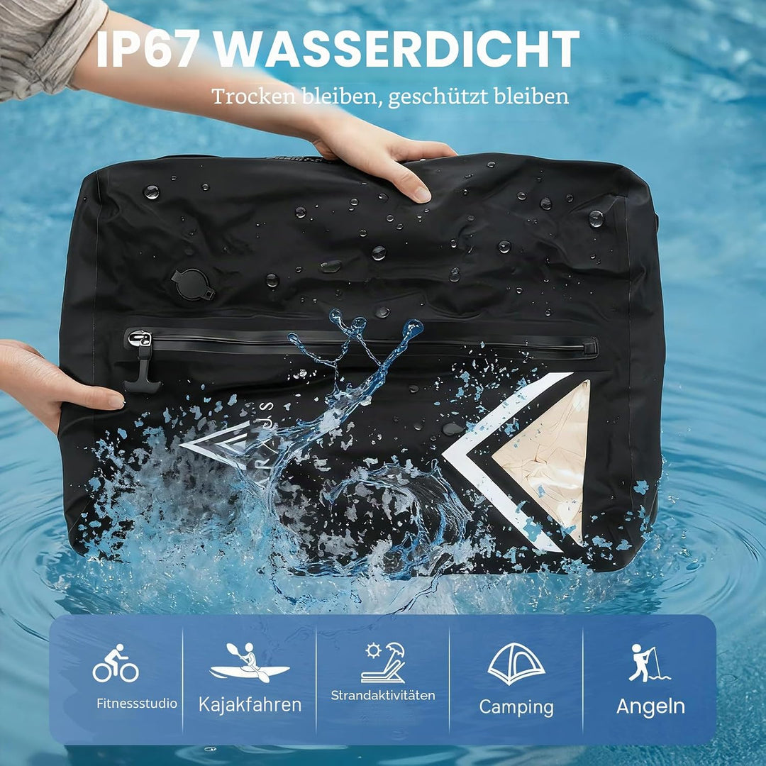 Arxus Vakuumbeutel für Kleidung - Reise Packing Cubes Compression mit Abnehmbare Schultergurt, IP67