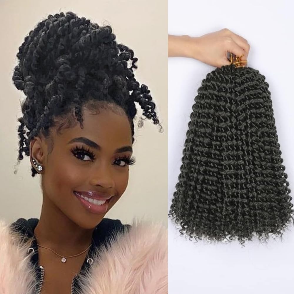 Passion Twist Hair, 7 Packungen 12 Zoll Crochet Braids Hair Wasserwellen-Häkelhaar für langes böhmis