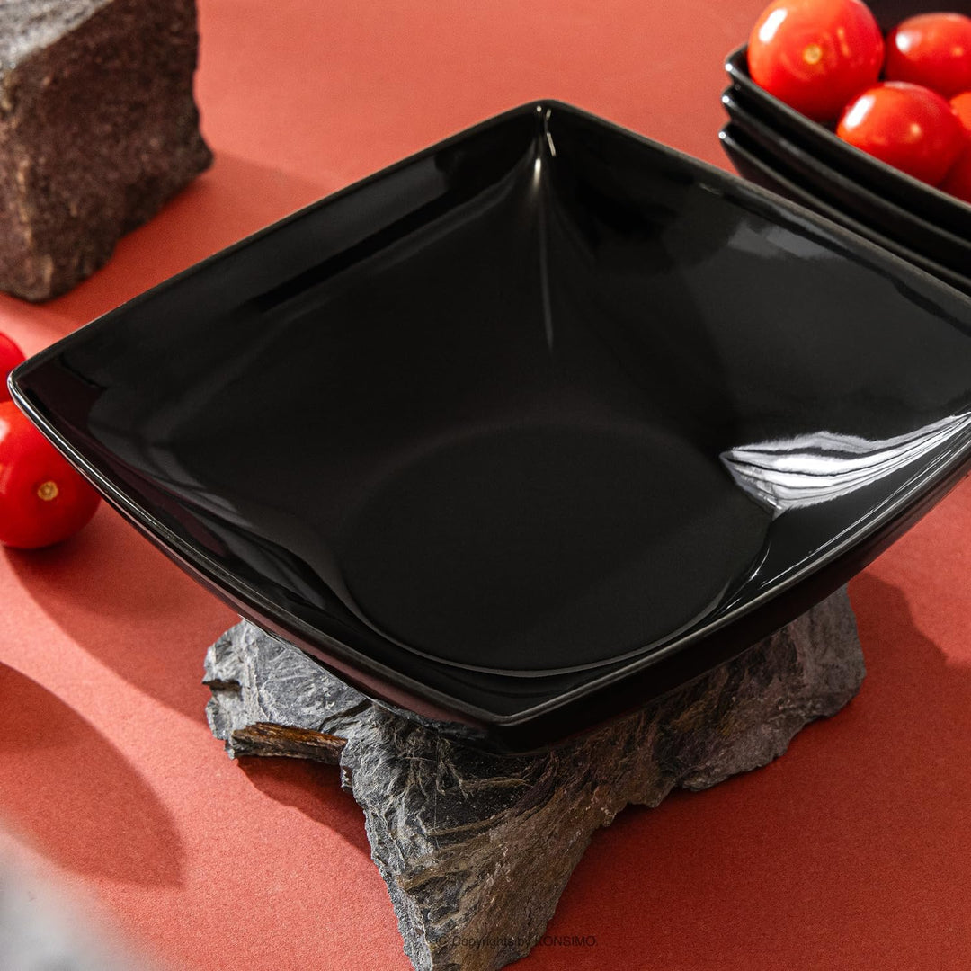 Konsimo. Elegant Suppenteller Set 6er - Schale aus Keramik - Pastateller und Tiefteller für 6 Person