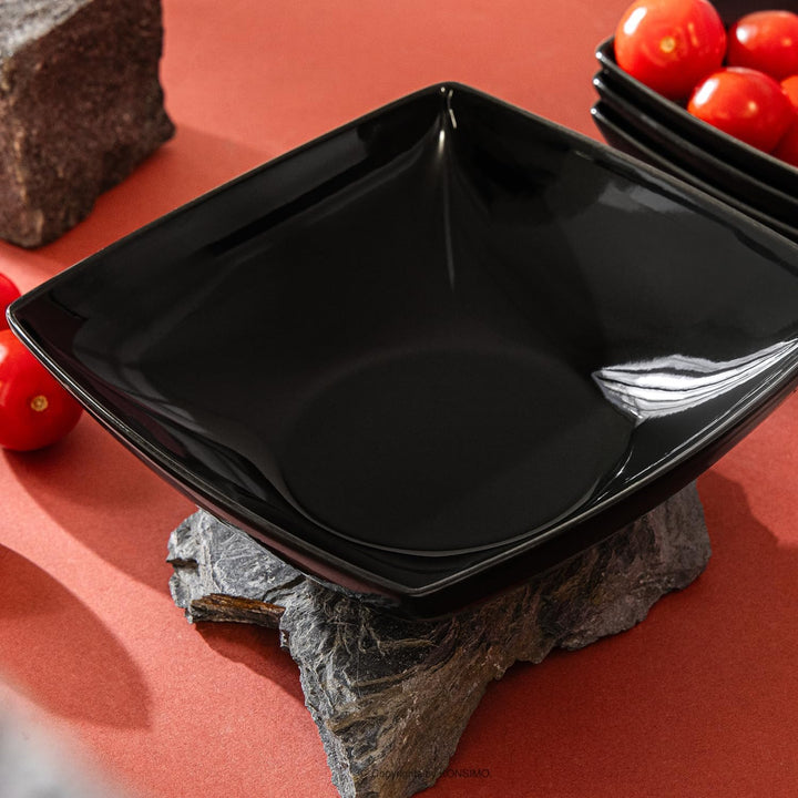 Konsimo. Elegant Suppenteller Set 6er - Schale aus Keramik - Pastateller und Tiefteller für 6 Person