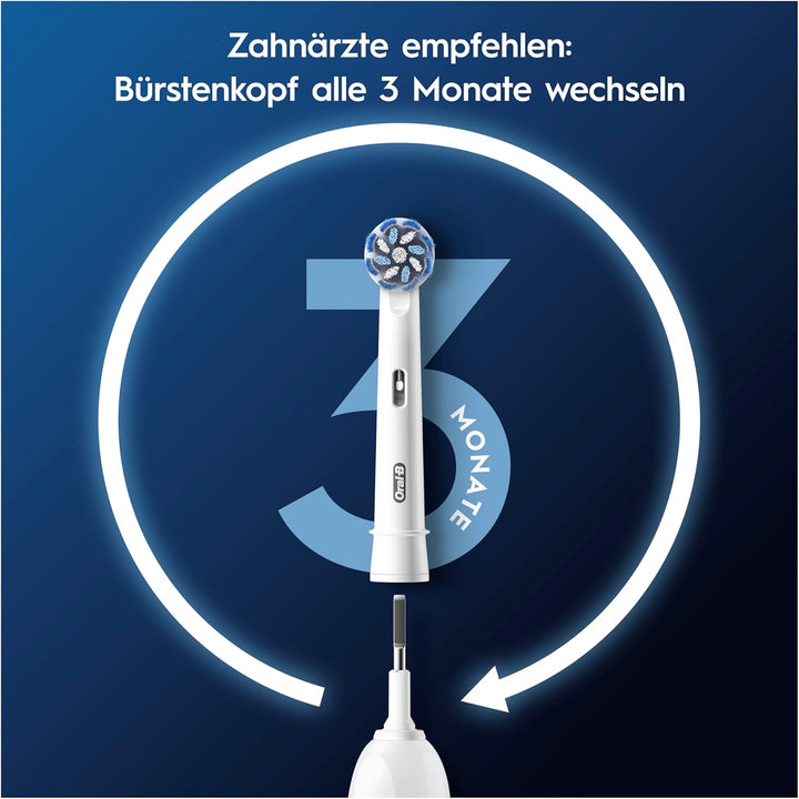 Oral-B Pro Sensitive Clean Aufsteckbürsten für elektrische Zahnbürste, 8 Stück, sanfte Zahnreinigung