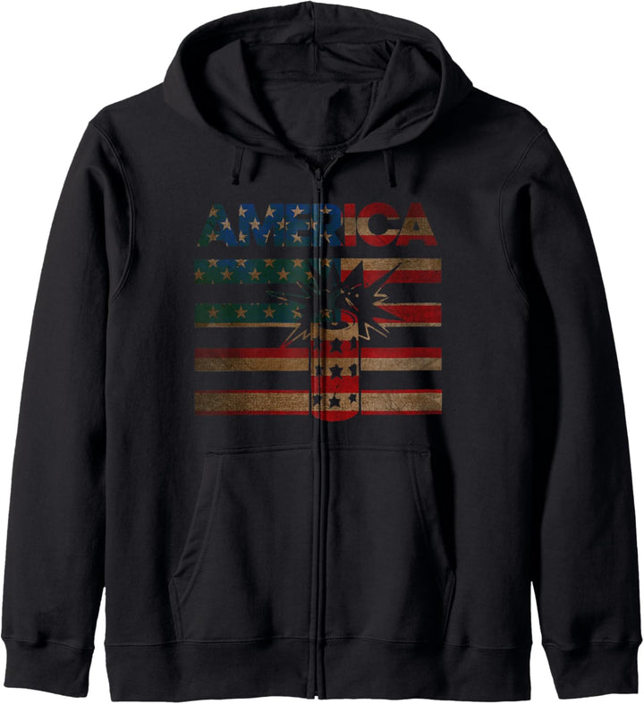 4. Juli Amerikanisch - Amerika Feuerwerk Kapuzenjacke