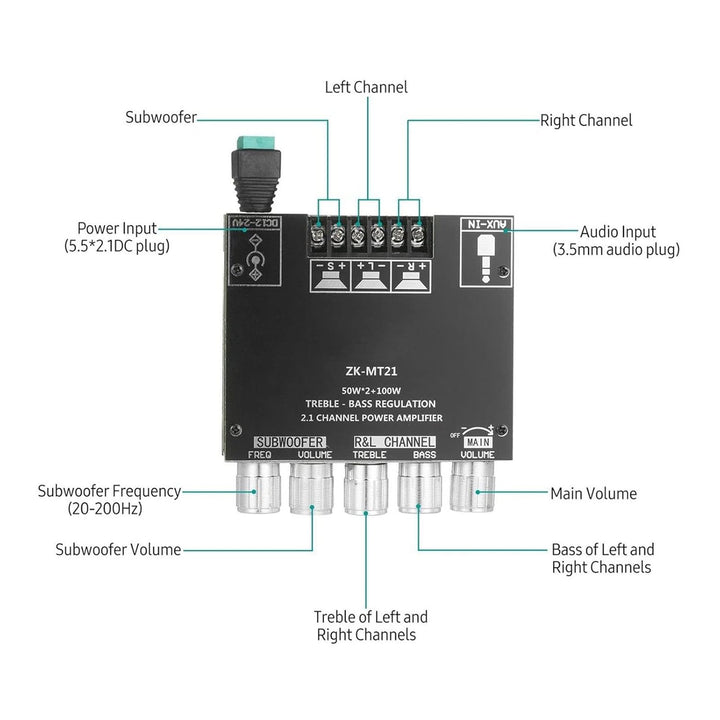 DC12 24V Digitale Leistungsverstärkerplatine, ZKMT21 BT High Sound Stereo Bluetooth-Verstärker ZK MT