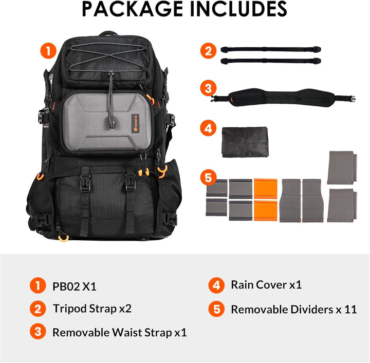 TARION Grosser Kamerarucksack Kamera Rucksack: Professionelle DSLR Drohnen Rucksack mit 17,3 Zoll La