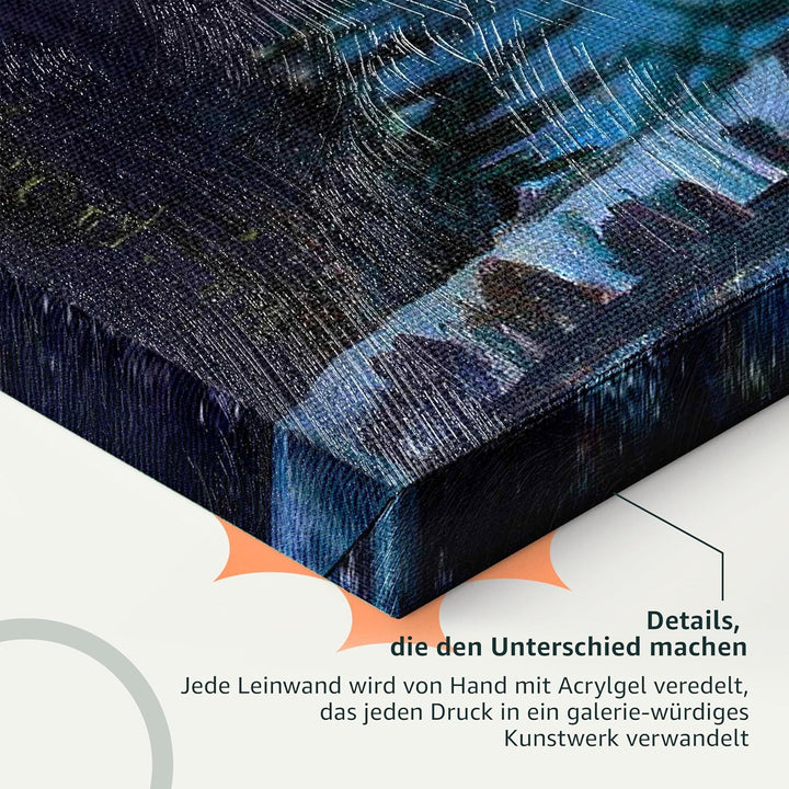 murando - Handart Bilder auf Leinwand 60x30 cm 1 tlg Leinwandbild mit Struktur-Effekt handbemalte Wa