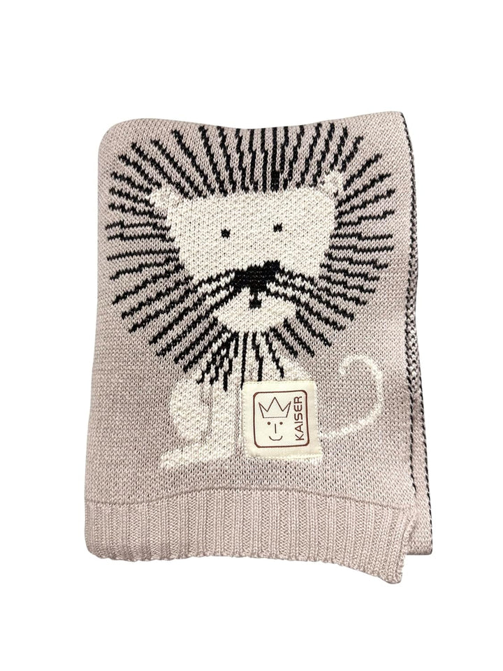 KAISER 65211 LION Babydecke Strick 100% Bio Baumwolle (kbA), atmungsaktive Babydecke, Ganzjährig, Ne