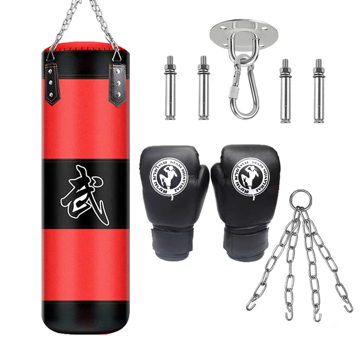 Boxsack Hängende Punchingsäcke,Punching Bag,(Keine Füllung) MMA-Boxball Muay Martial Arts Kickbox-Bo