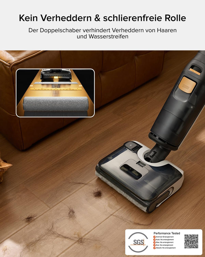roborock F25 BX Nass Trockensauger, 180° Flach absenkbar, Kabelloser Staubsauger und Mopp in einem m