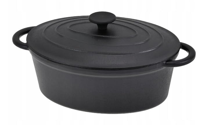 Bratentopf 29 cm / 3,9L, Gusseisen Topf, Gusseisen Bräter mit Deckel, Schmorpfanne & Schmortopf oder