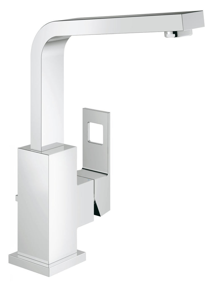 GROHE Eurocube - Einhand-Waschtischarmatur (DN15, L-Size, Einlochmontage), chrom, 23135000 L glatter