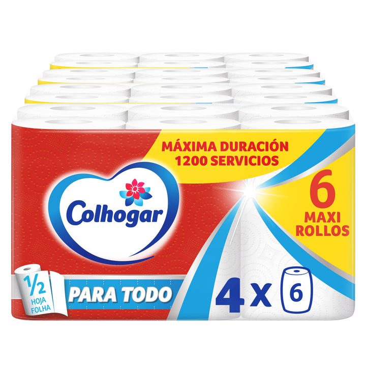 Colhogar Paratodo Rollen x 24 Rollen für die Küche, vielseitig und saugfähig, 24 = 72 Rollen (4 x 6