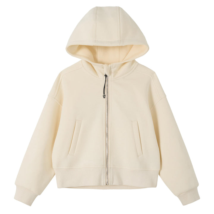 Rolanko Kapuzenpullover für Mädchen mit Reissverschluss, Gemütliche Langarm-Kapuzenjacke Lässiges Sw
