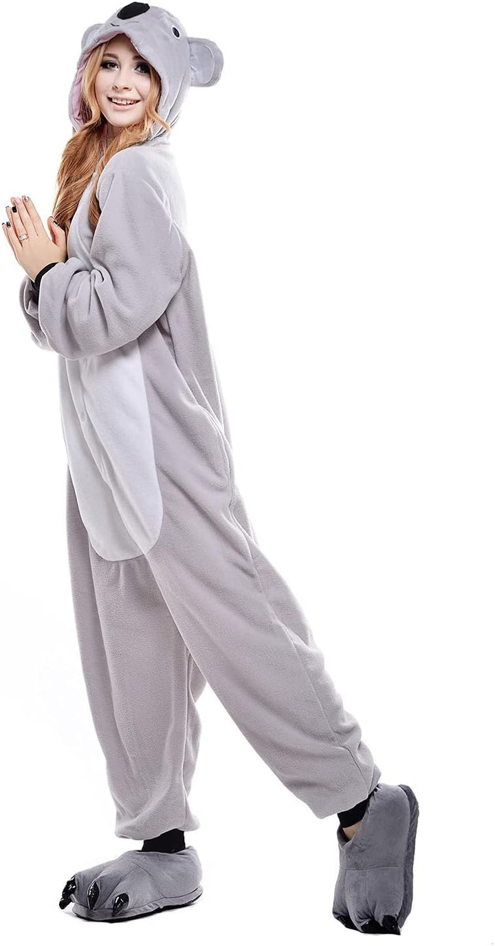 Pyjamas Onesies Cosplay Erwachsene Unisex Tiere Halloween Kostüm Kleid Loungewear XL Koala, XL Koala