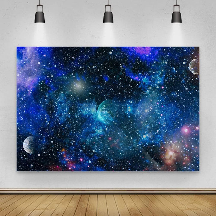 Renaiss 3x2.5m Sternenhimmel Hintergrund Nebel Universum Funkelnde Weltraum Sterne Wissenschaft Foto