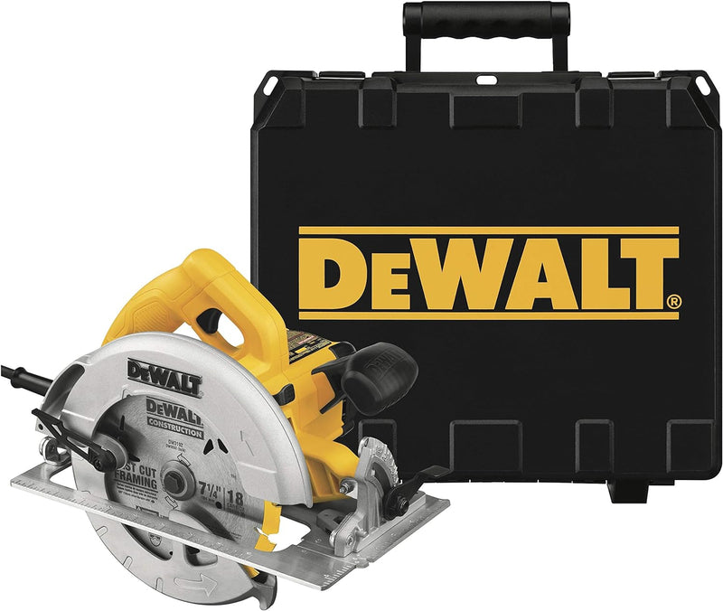 DeWalt 1.600 W Handkreissäge (max. Schnitttiefe 67 mm, für Ablängarbeiten oder Quer- und Neigungschn