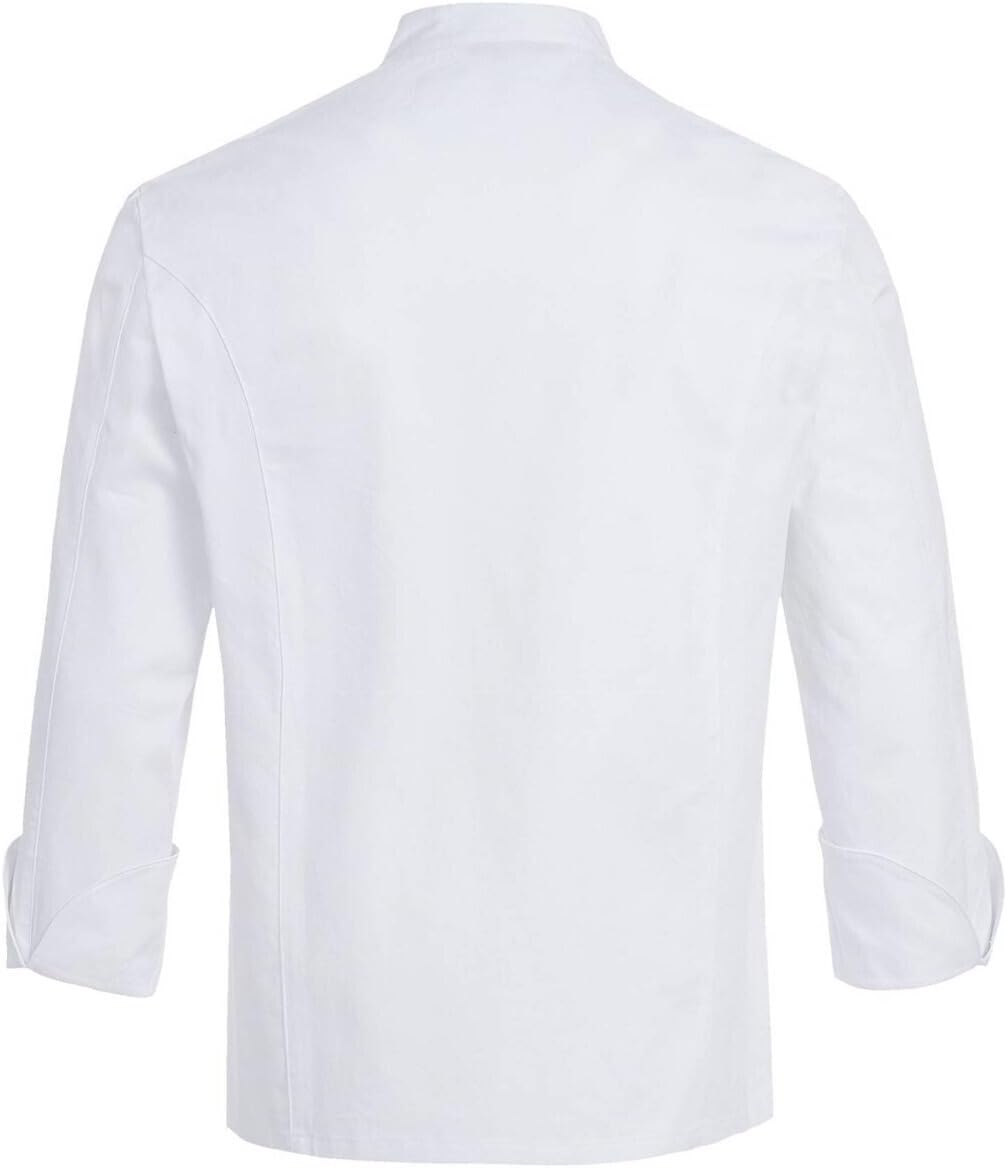 Greiff Gastro Moda Cuisine Herren Kochjacke Regular-Fit XXS Weiss, XXS Weiss
