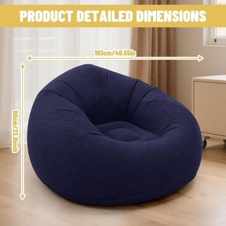 Aufblasbares Sofa aus PVC – Einzelsitz Sitzsack Sofa, Faltbarer Outdoor Sitzsack, Aufblasbarer Kugel