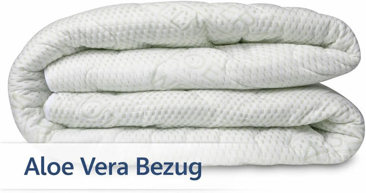 BONEX Komfort Matratzenbezug für Matratzen im Gesamtmass 90x200cm - 16 - 18 cm hoch - Doppeltuch mit