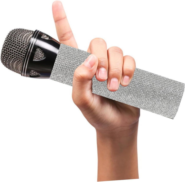 SAFIGLE Mikrofonabdeckung Für Drahtlose Mikrofone Mit Strassbesatz Mikrofongriffhülle Als Schutzüber