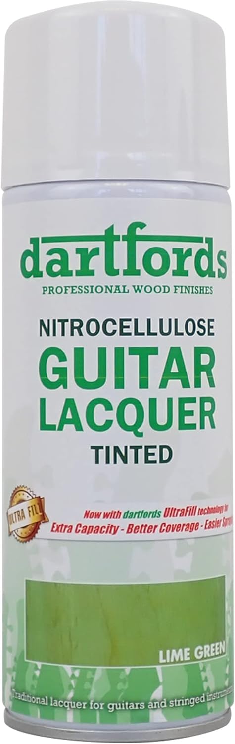 dartfords Nitrozellulose-Gitarrenlack, getönt, Grün (Lindgrün), Sprühdose, 400 ml Limettengrün 400 m