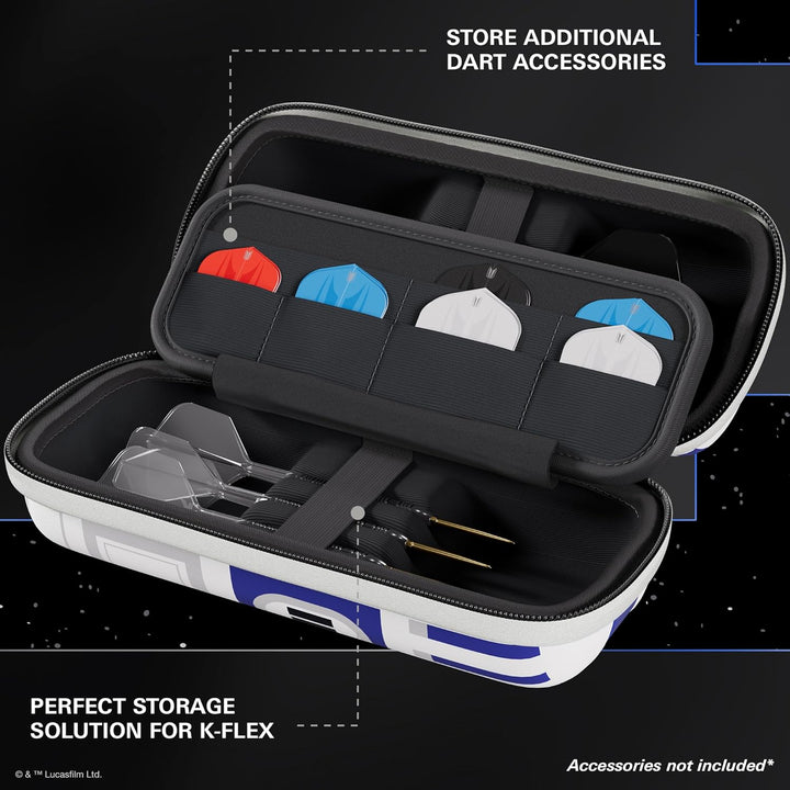 Target Darts Star Wars R2-D2-BOA-Etui | Hochwertiges Disney-Dart-Etui mit R2D2-Droid-Design, Aufbewa