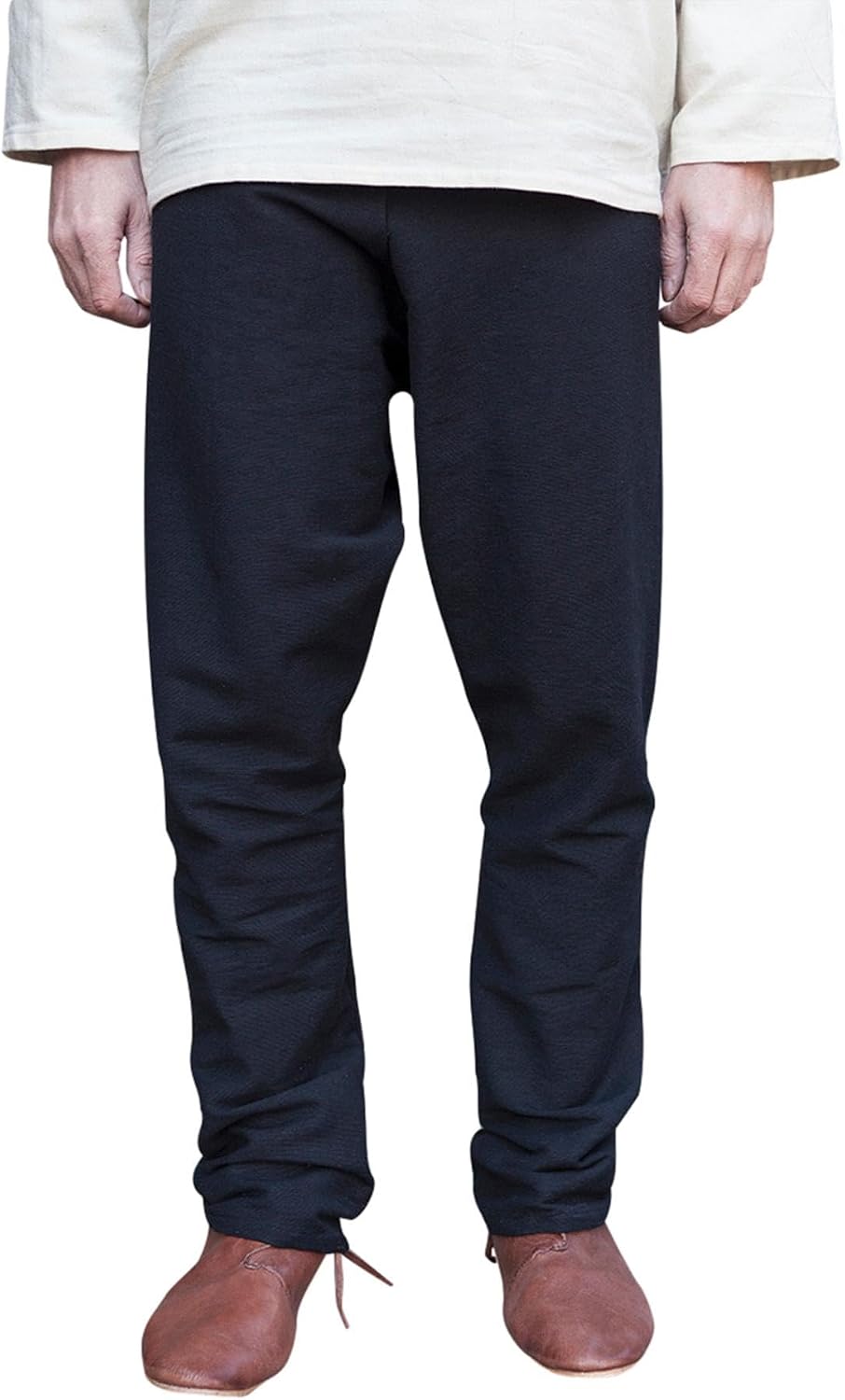 Burgschneider Mittelalter Thorsberghose Wikingerhose Herren schwarz Baumwolle - M M Schwarz, M Schwa