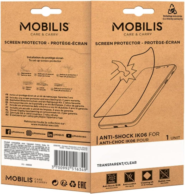 Mobilis Displayschutzfolie für Zebra TC22 - TC27, Unzerbrechlicher & stossfester IK06 normierter Dis
