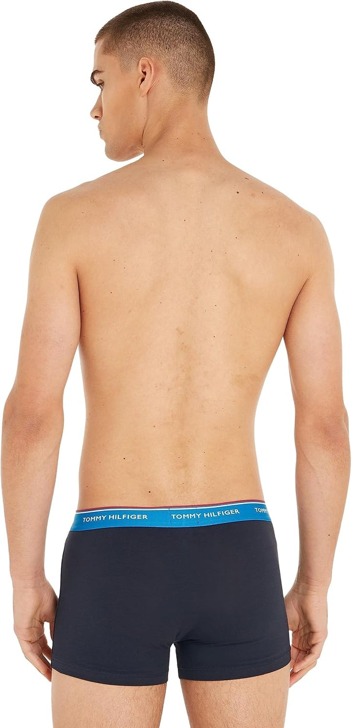 Tommy Hilfiger Herren 3er Pack Boxershorts Trunks Unterwäsche L Rosa (Cer Aqua/Deep Indigo/Dockside