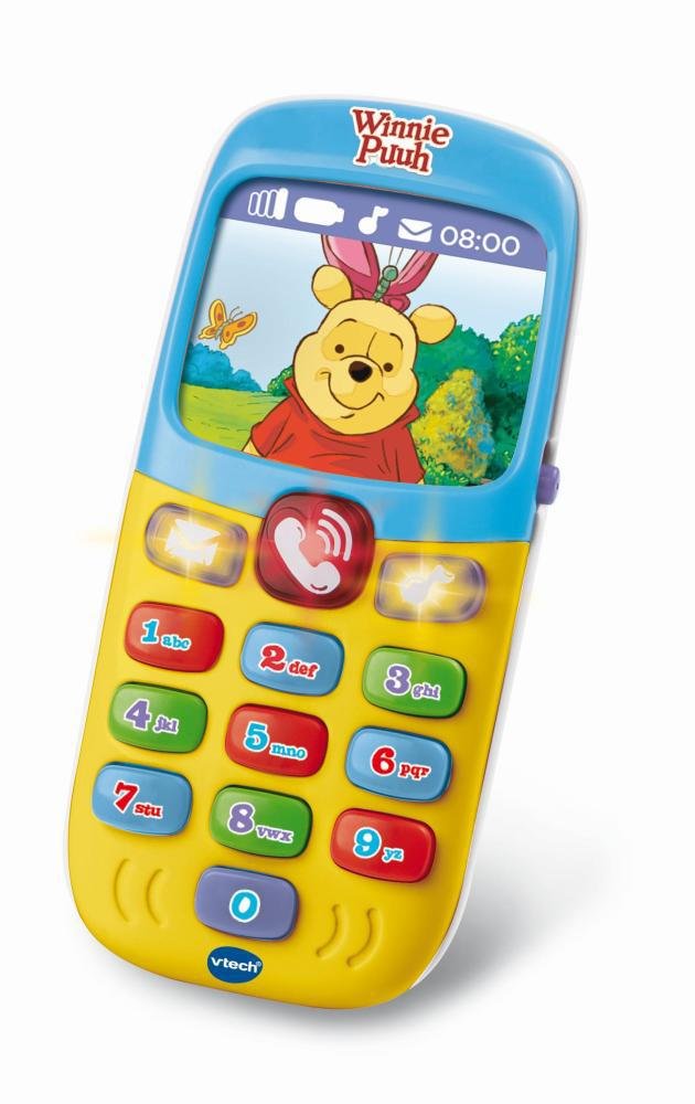 VTech Winnie Puuh Lernhandy – Mit den Originalstimmen von Winnie Puuh und seinen Freunden sowie span