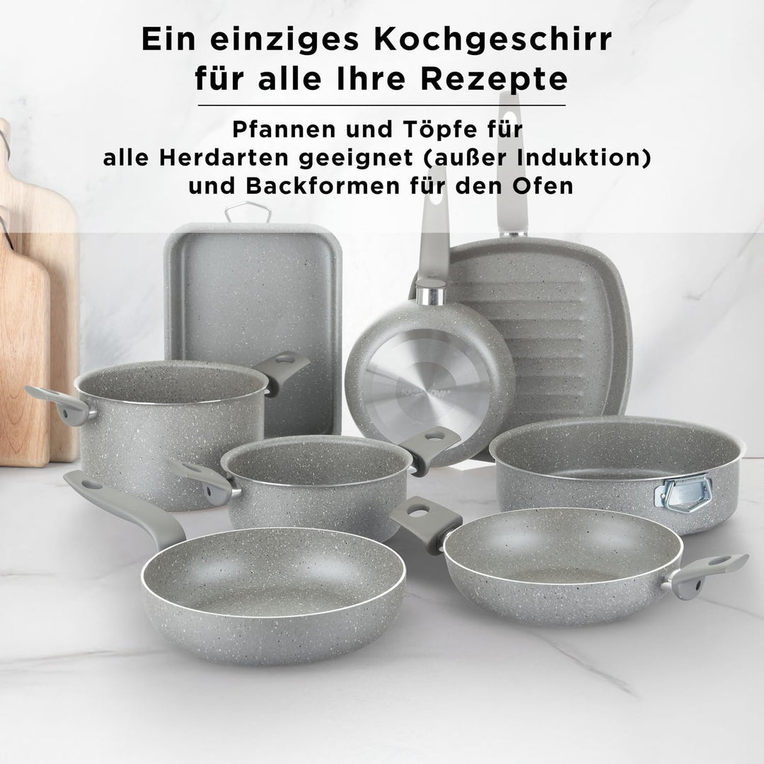 KASANOVA Topf-Set für herkömmliche Kochfelder, antihaftbeschichtetes Topf-Set, Kochgeschirr, gesunde