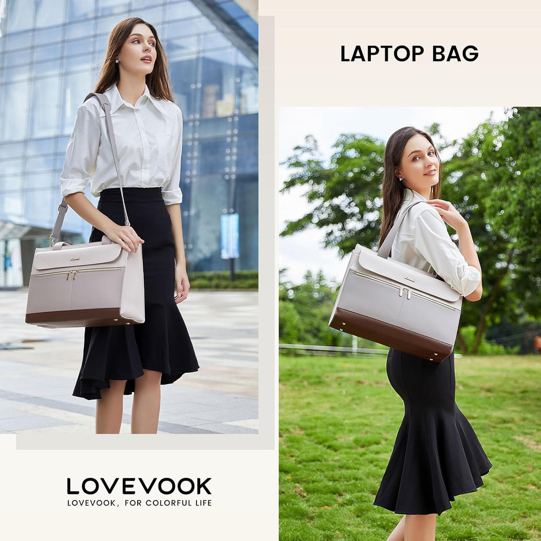 LOVEVOOK Laptoptasche 15,6 Zoll Handtasche Damen, Arbeitstasche Lehrertasche Aktentasche Gross, Schu