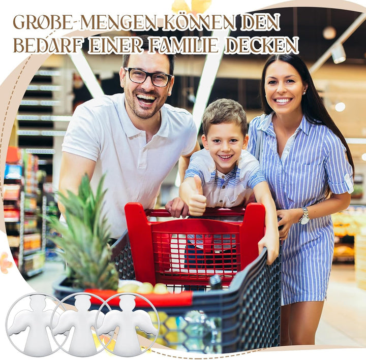 40 Stück Einkaufswagenchips Kommunion Edelstähle Einkaufschips Hochzeit Schutzengel Einkaufswagen En