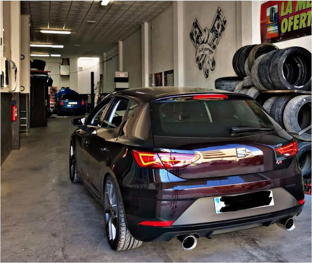 Simoni Racing Auspuffzierstück Rund/Schräg Edelstahl - Ø114xL210mm - Anschluss ->60mm