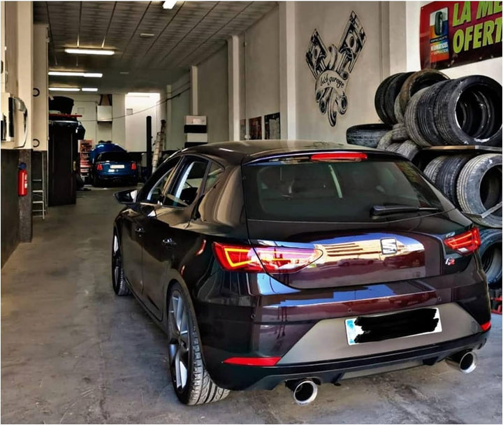 Simoni Racing Auspuffzierstück Rund/Schräg Edelstahl - Ø114xL210mm - Anschluss ->60mm