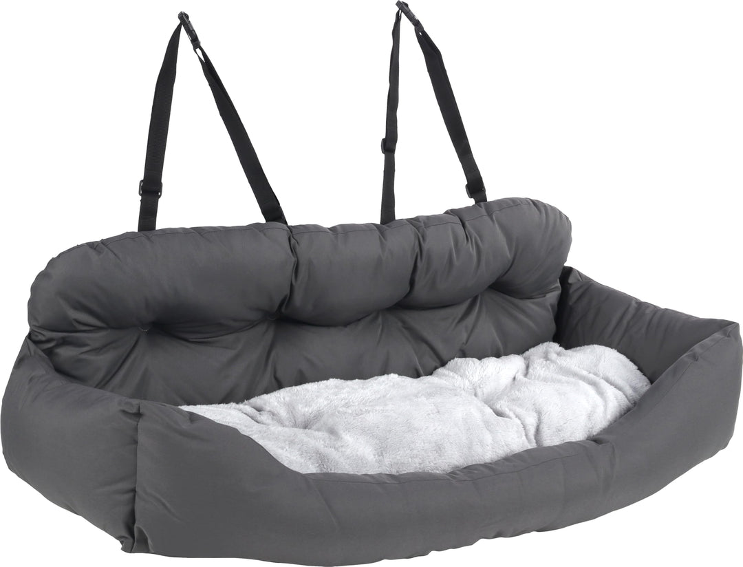 Flamingo Autositz Orlando Grau – A: 100 cm, B: 57 cm, C: 30 cm, XXL, Komfortabel und Geräumig, Perfe