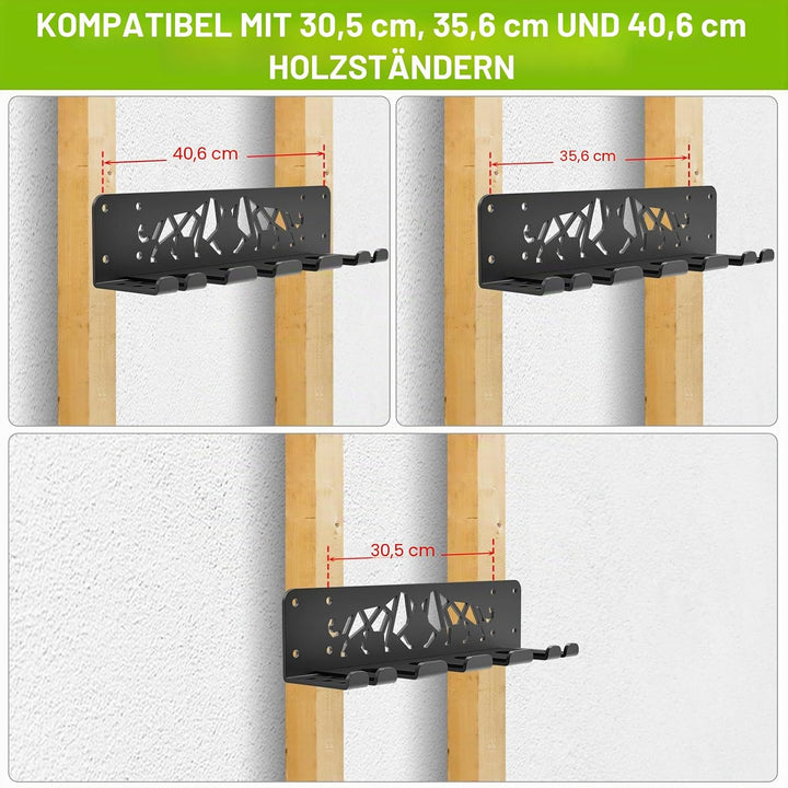 Kipika Vielseitiger Langhantelhalter zur Wandmontage mit Haken, Aufbewahrungsregal für Langhantelsta