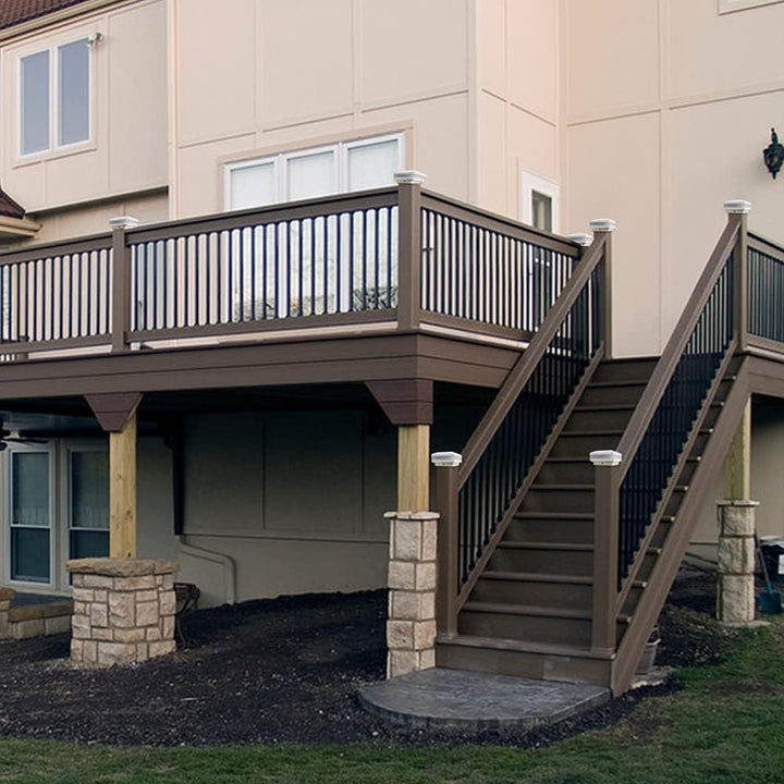 FVTLED 1er Solar Zaunbeleuchtung Pfostenkappe für Mehrere Grössen 7x7,8x8,9x9,10x10 Standardpfosten