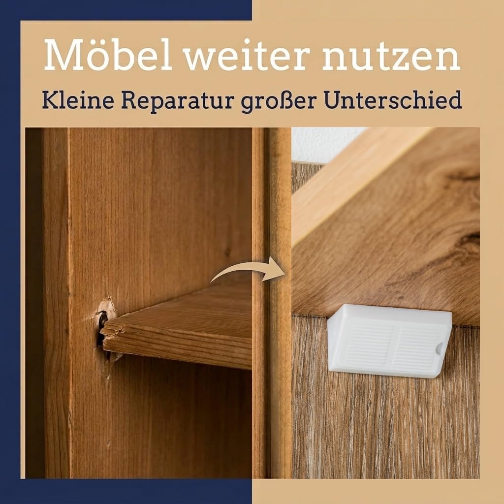 Winkelverbinder Doppelter Set 20/40 x - Möbelverbinder - Schrankverbinder - Bauwinkel - Korpusverbin