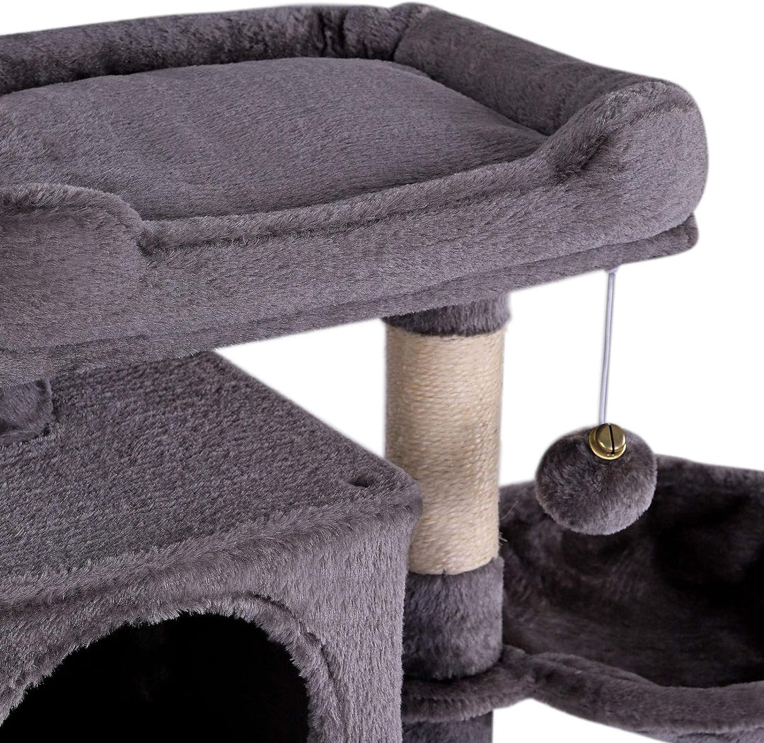 lionto Kratzbaum Kletterbaum Katzenkratzbaum Katzenbaum Höhe 70 cm, dunkelgrau, dunkelgrau