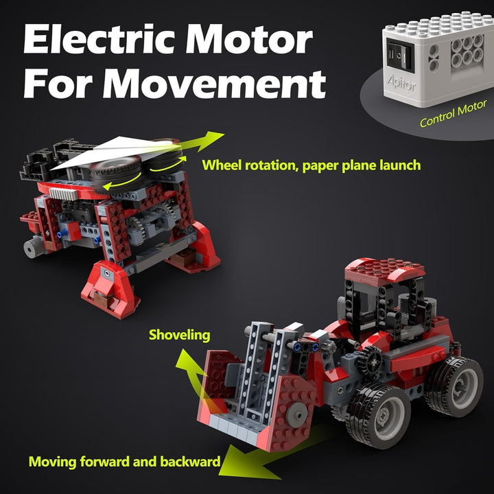 Robot B, Mint-Spielzeug für Jungen 6-12 Jahre, 8-in-1 Action-Roboterbausatz, Elektrischer Motor für